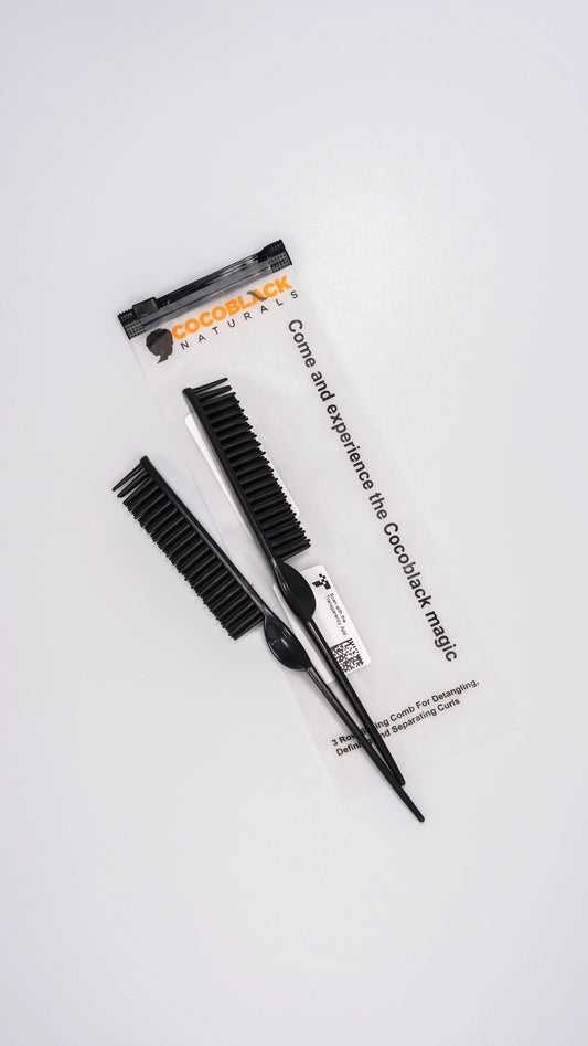 CocoBlack Naturals 3 Row Styling Comb